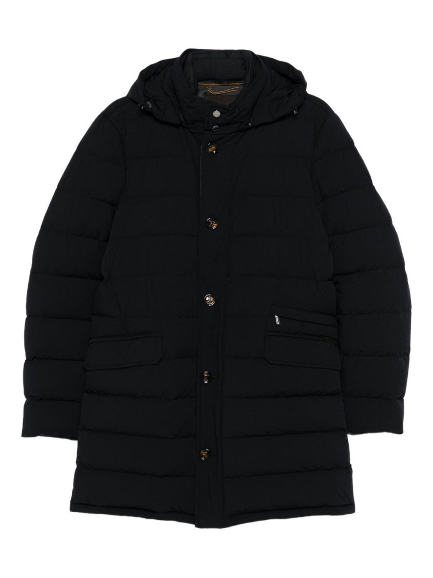 Moorer Tailored Blue Coat With Quilted Design