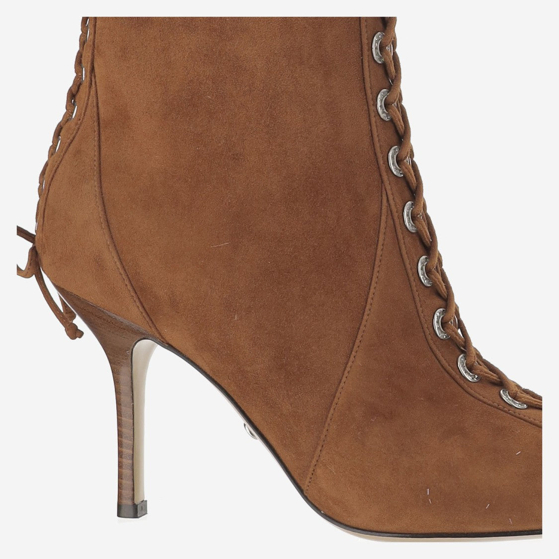 Mach & Mach Leather Boots With Triangle Toe