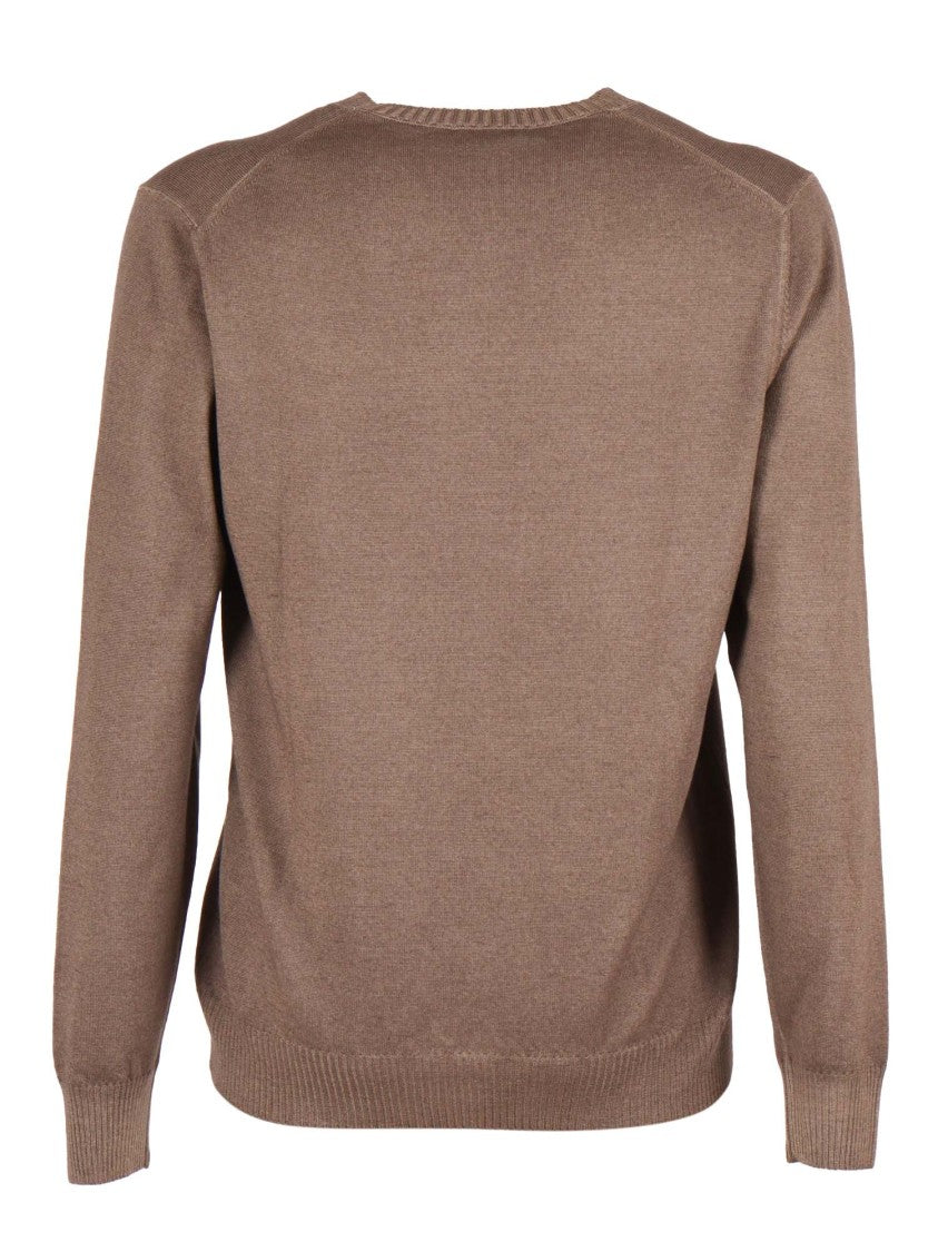 Fay Crew Neck Sweater In Smooth Virgin Wool