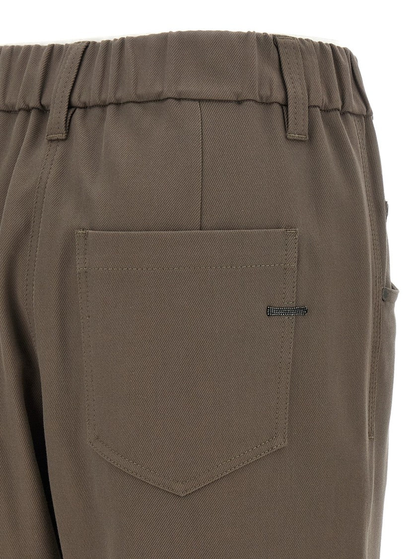Brunello Cucinelli Shiny Bartack Pants
