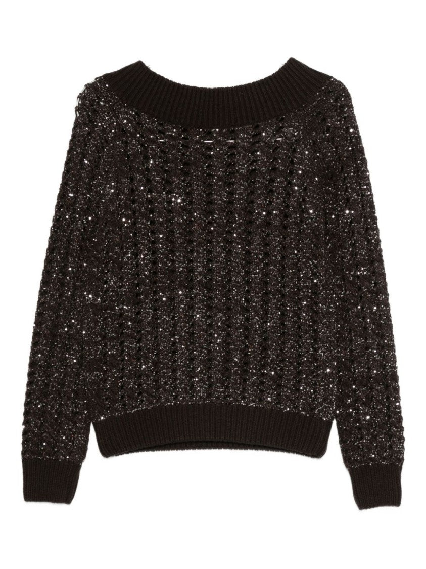 Dexterior Textured Knit Sweater With Subtle Sparkle