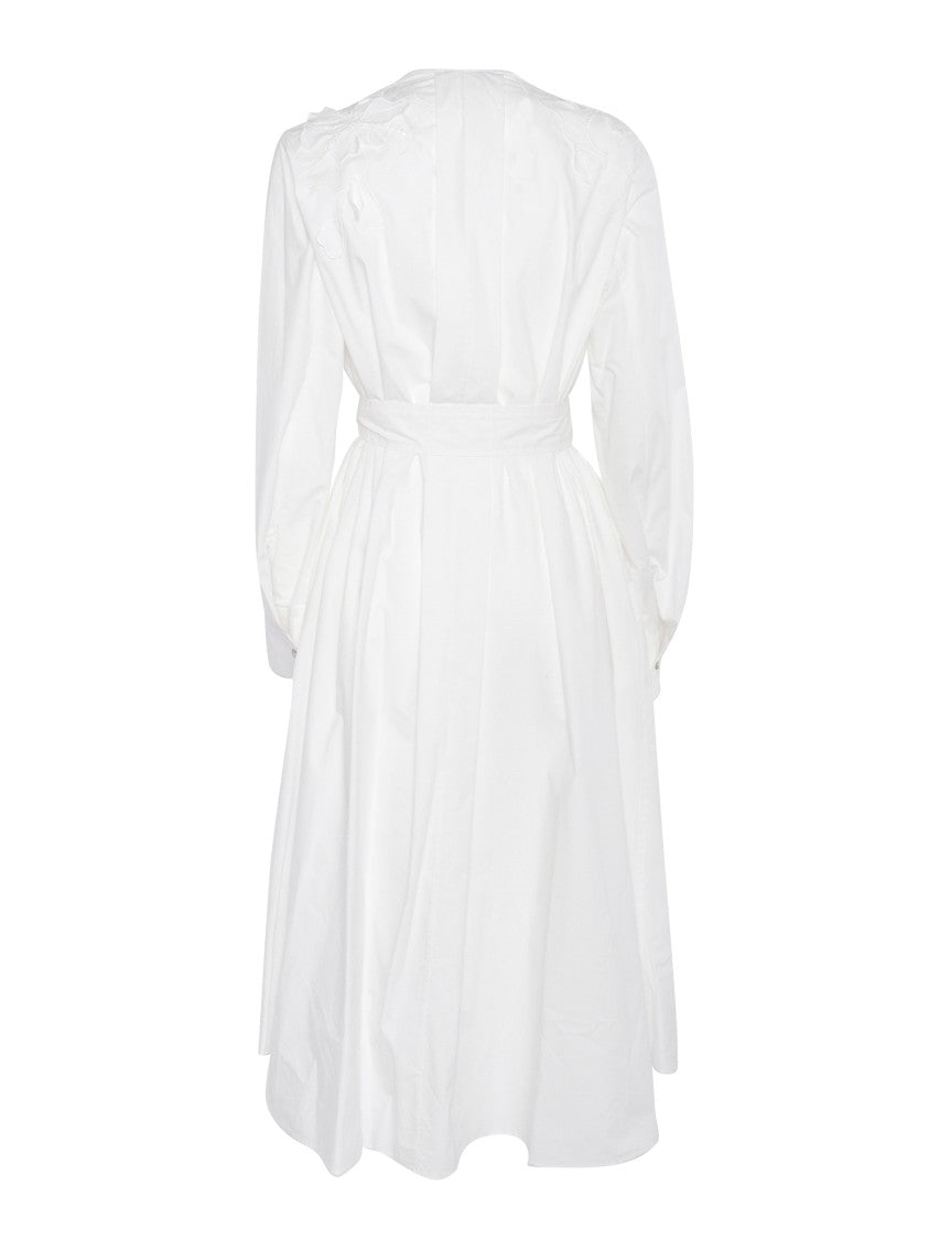 Forte Forte Midi Dress With Floral Embroidery