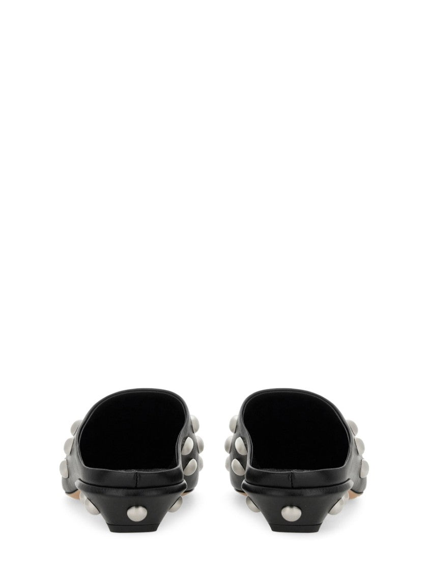 Paris Texas "Bella" Pointed Toe Leather Mules