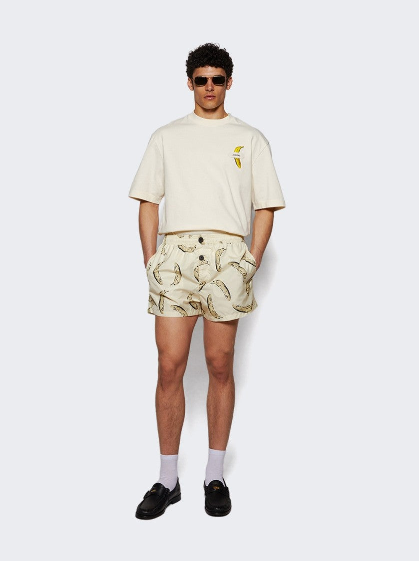 Jacquemus Le Maillot Puntini Swimwear Banana Print Yellow