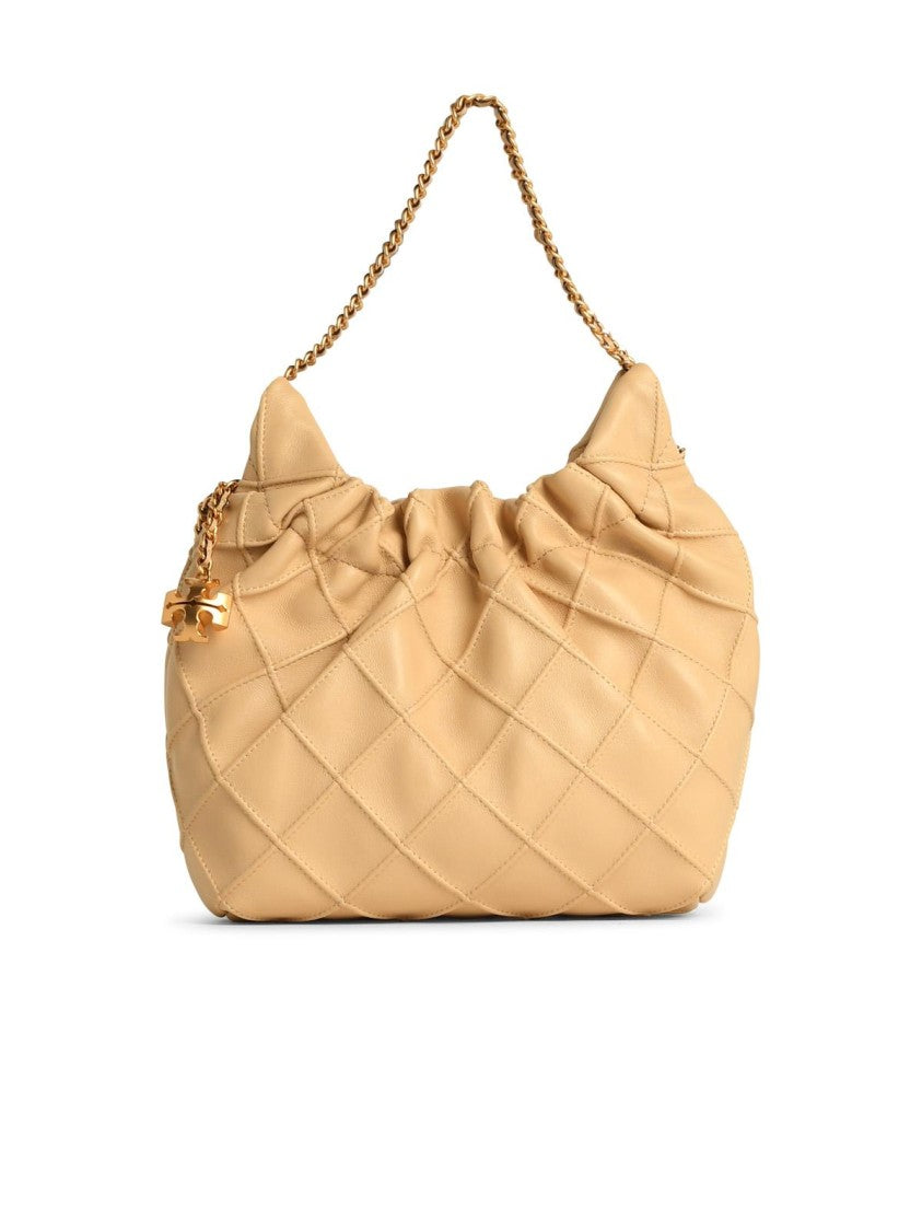 Tory Burch Fleming' Cream Leather Bag