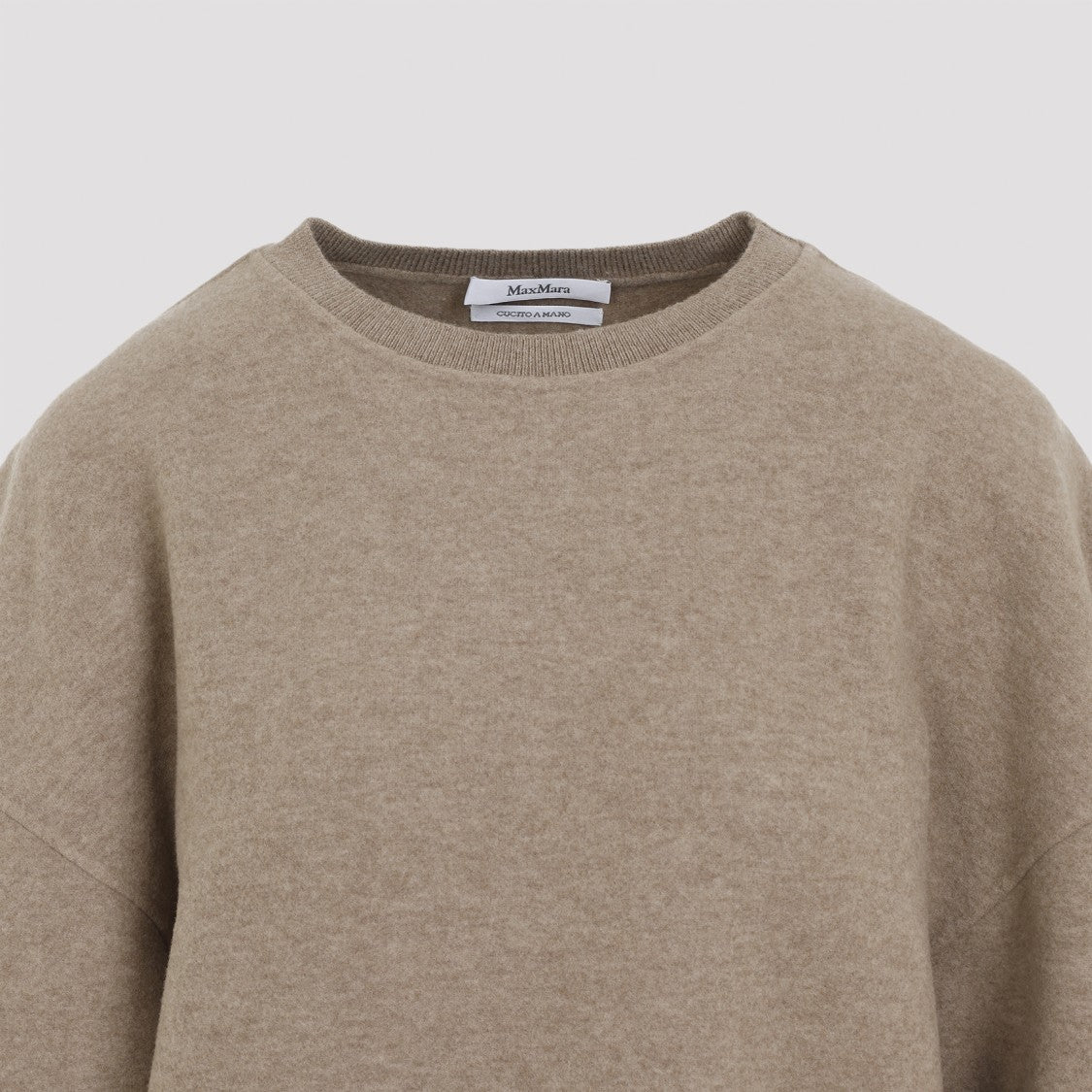 Max Mara Wool-Cashmere Blend Sweatshirt With Relaxed Fit And Detailing