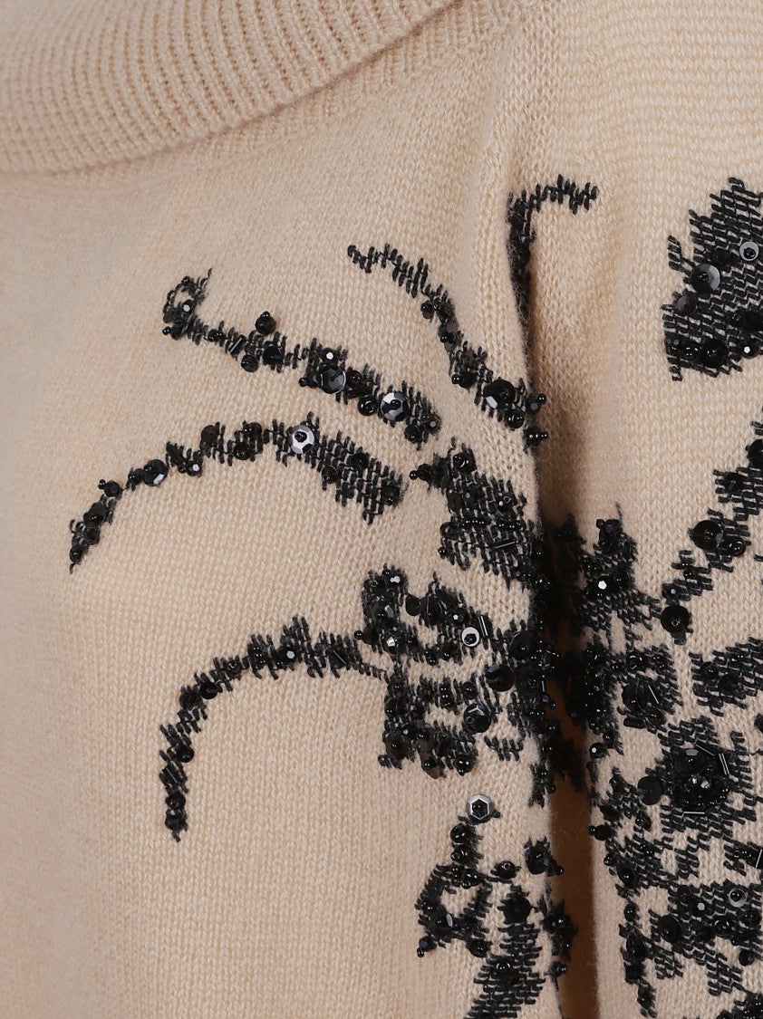 Ermanno Scervino Deep Boat Neck Cashmere Sweater