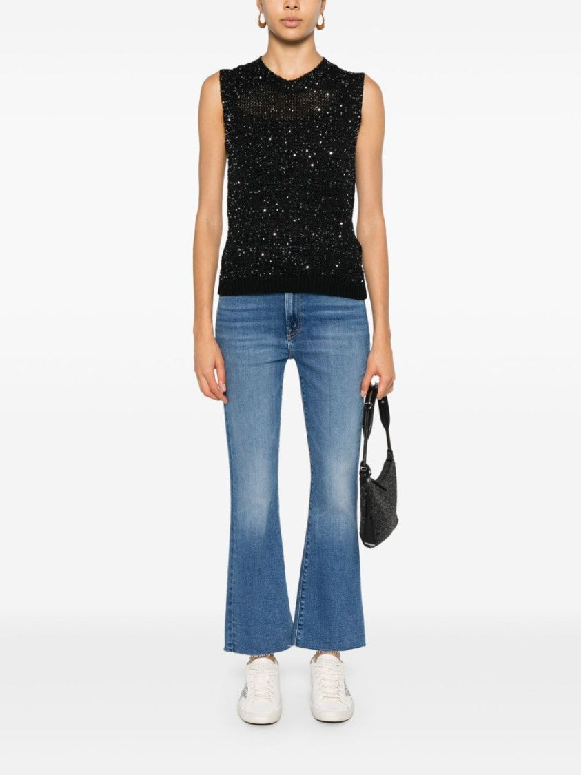 Golden Goose Sleeveless Black Knitted Top