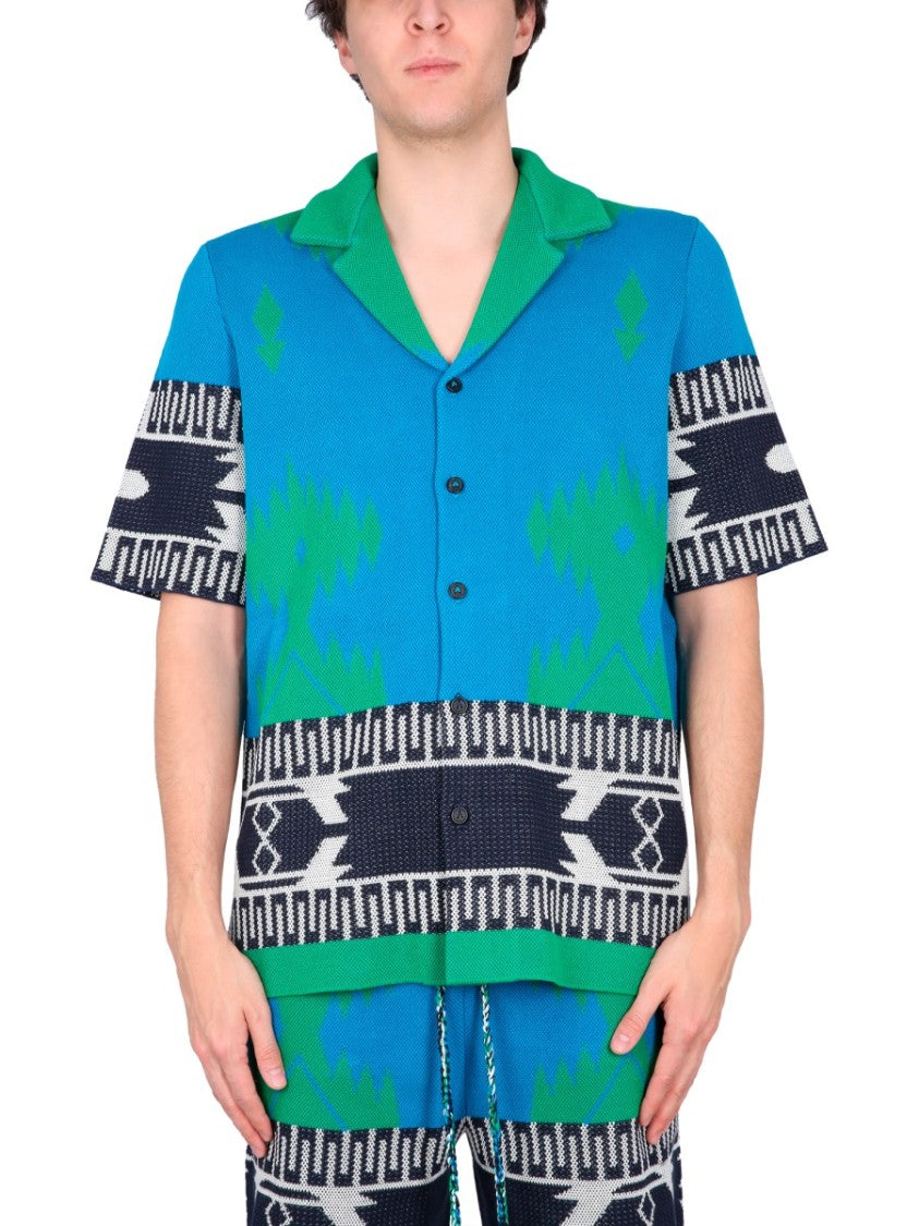 Alanui Jacquard Shirt With Bowling Collar