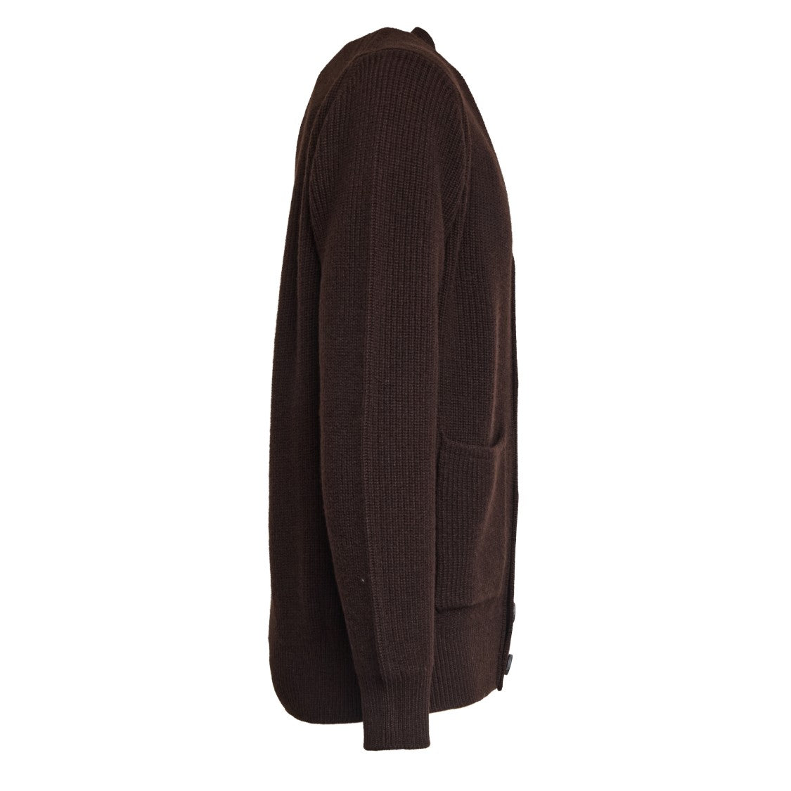 Filippo De Laurentiis Finely Knit Cardigan With English Rib Pattern