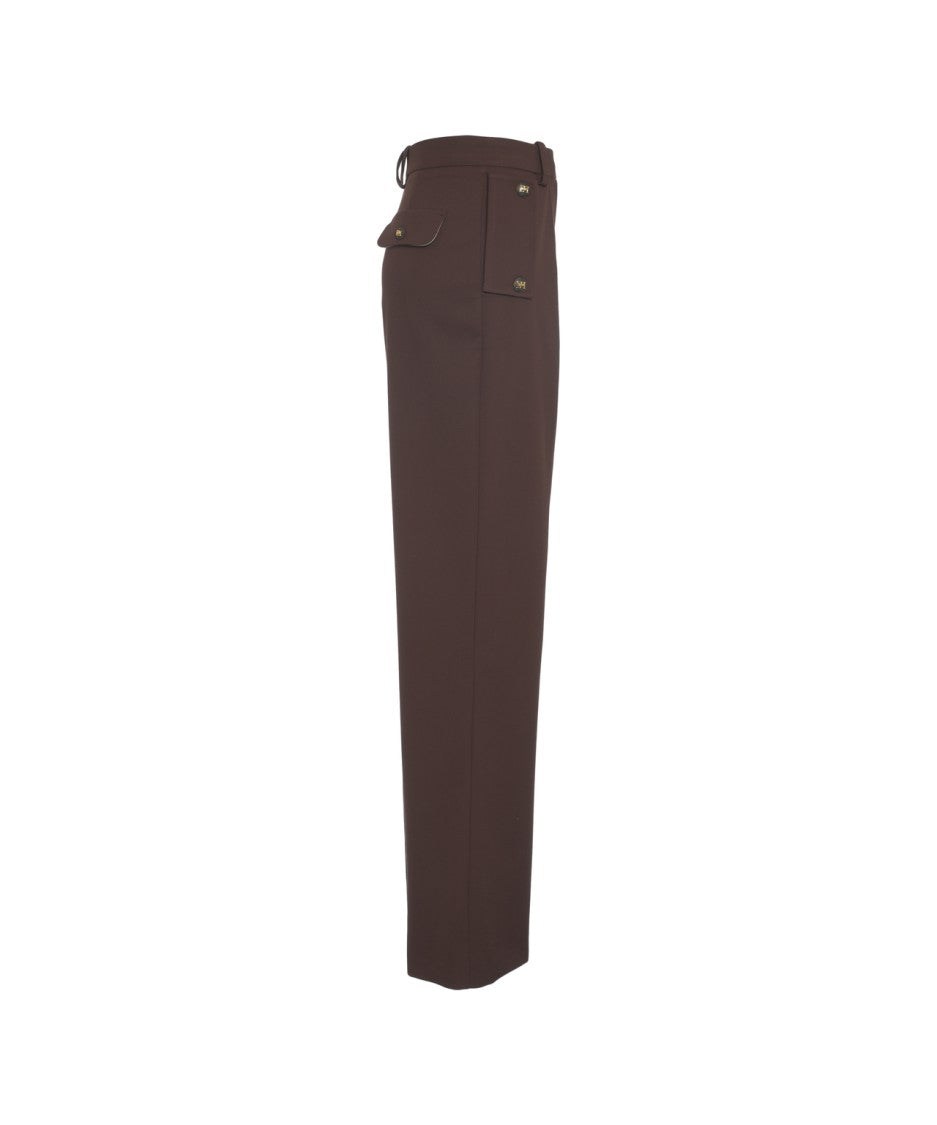 Elisabetta Franchi Pleated Palazzo Pants