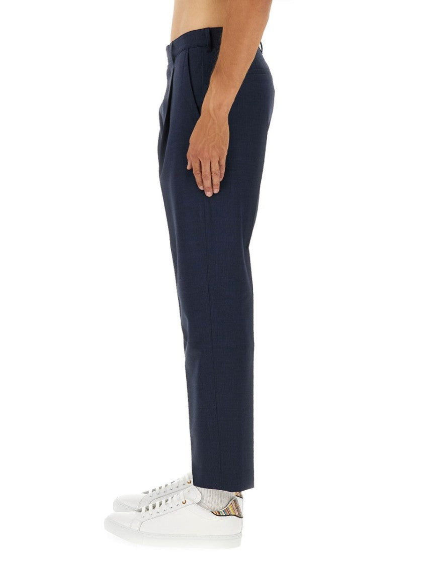 Paul Smith Tailored Slim-Fit Wool Pants With Cropped Length