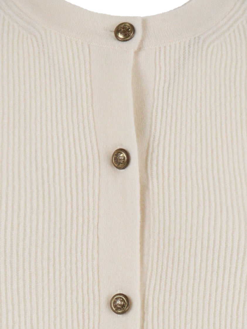 Ballantyne Button-Down Ribbed Wool Cardigan