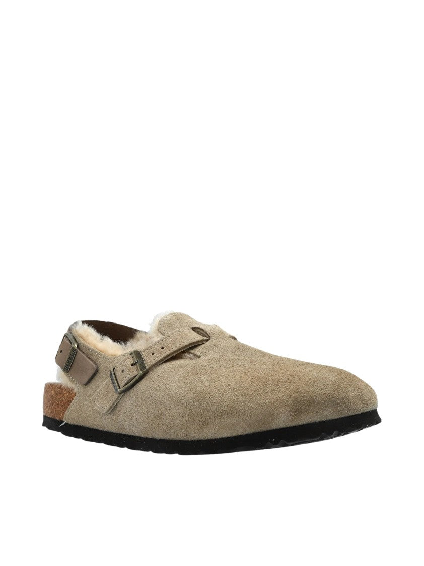 Birkenstock Closed-Toe Suede Sandals With Adjustable Buckle