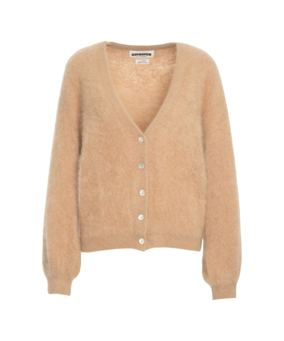 Crush Cashmere Cardigan 'Liusa' With Relaxed V-Neck