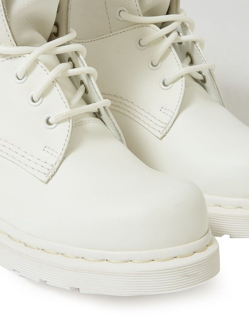 Mm6 By Maison Margiela Leather Ankle Boots With Lace-Up Design