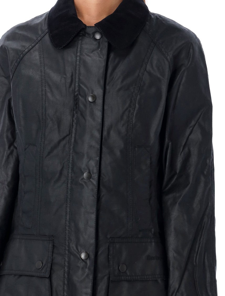Barbour Beadnell Waxed Black Jacket