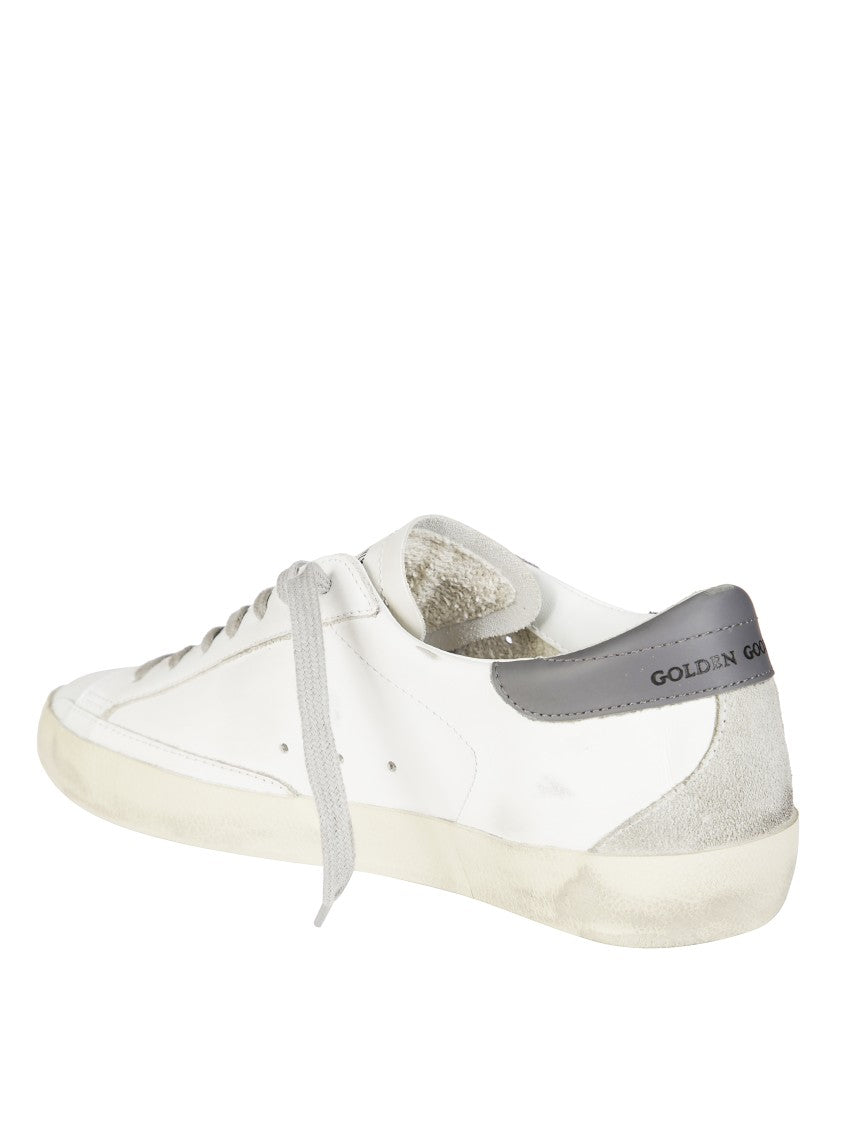 Golden Goose Superstar Leather And Heel Suede Star Sneakers