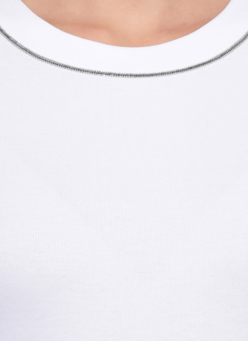 Peserico White Cotton T-Shirt
