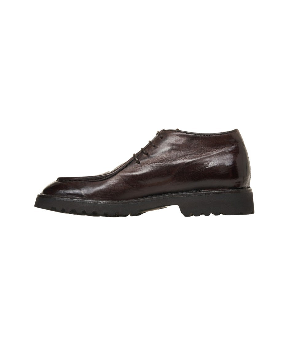 Green George Leather Lace-Up Shoes