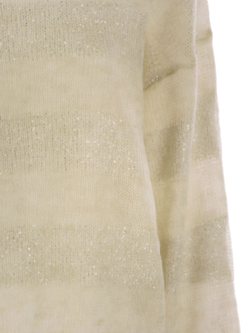 Brunello Cucinelli Striped Mohair And Wool Sweater