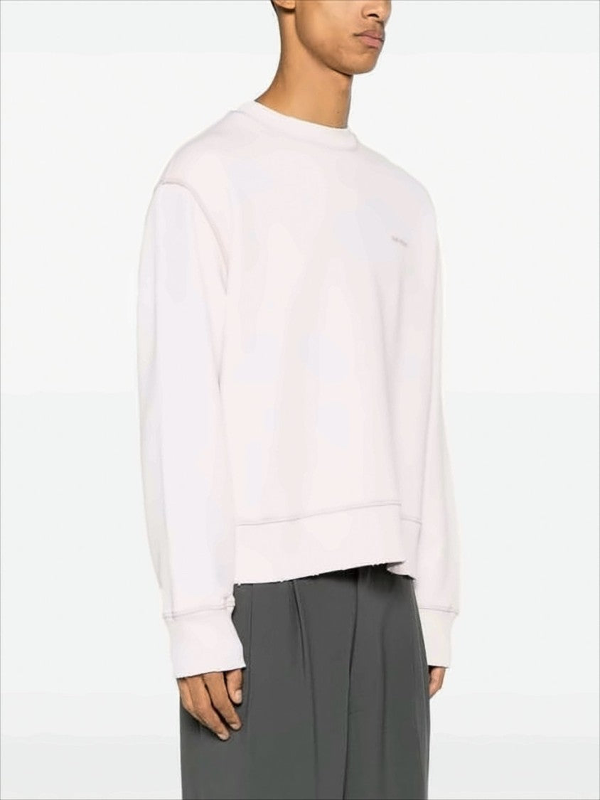 Ami Relaxed Fit Long-Sleeve Top With Cropped Hem