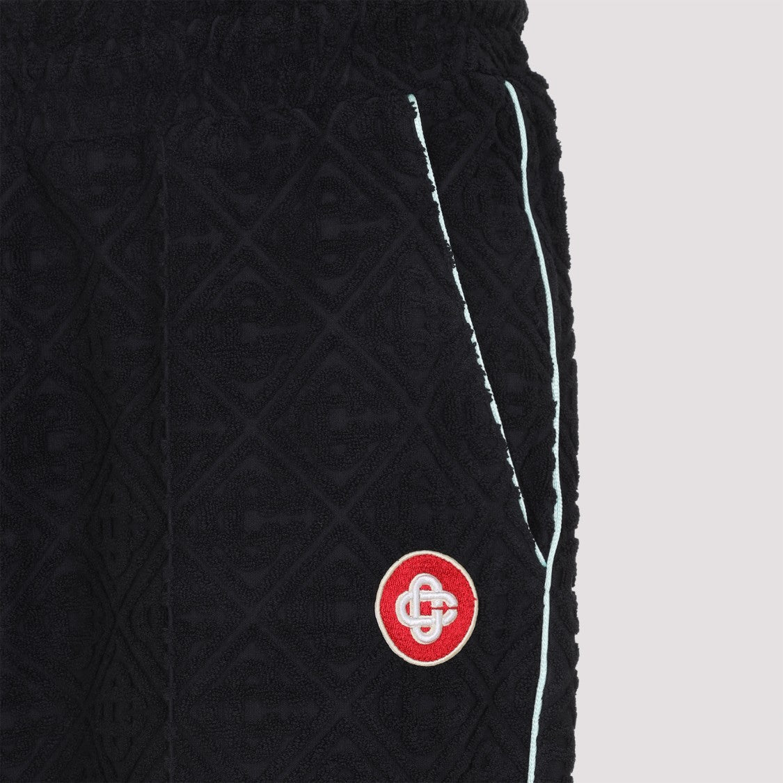 Casablanca Black Cotton Towelling Joggers