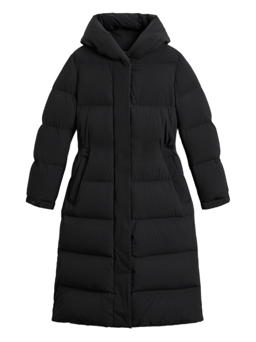 Woolrich Horizontal Quilted Long Padded Jacket