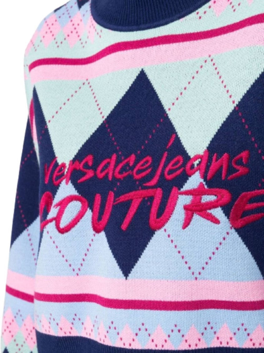 Versace Jeans Couture Argyle Mix Sweater