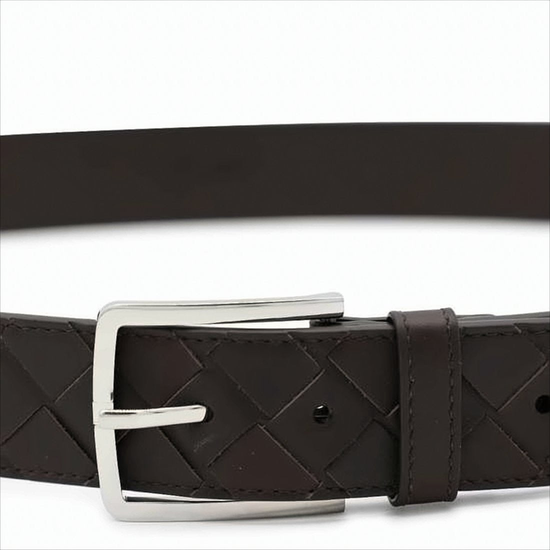 Bottega Veneta Woven Calfskin Leather Belt