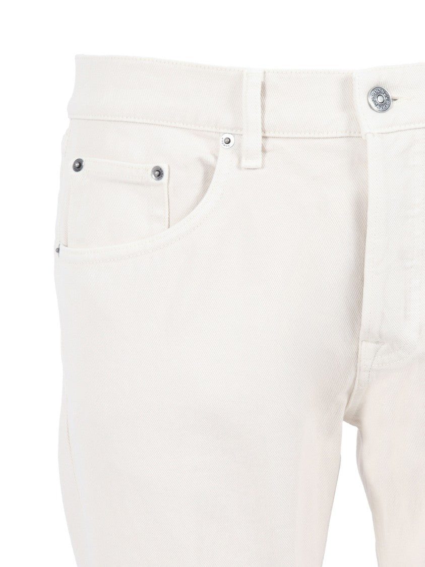 Dondup Off-White Classic Five-Pocket Jeans With Elegant Finish