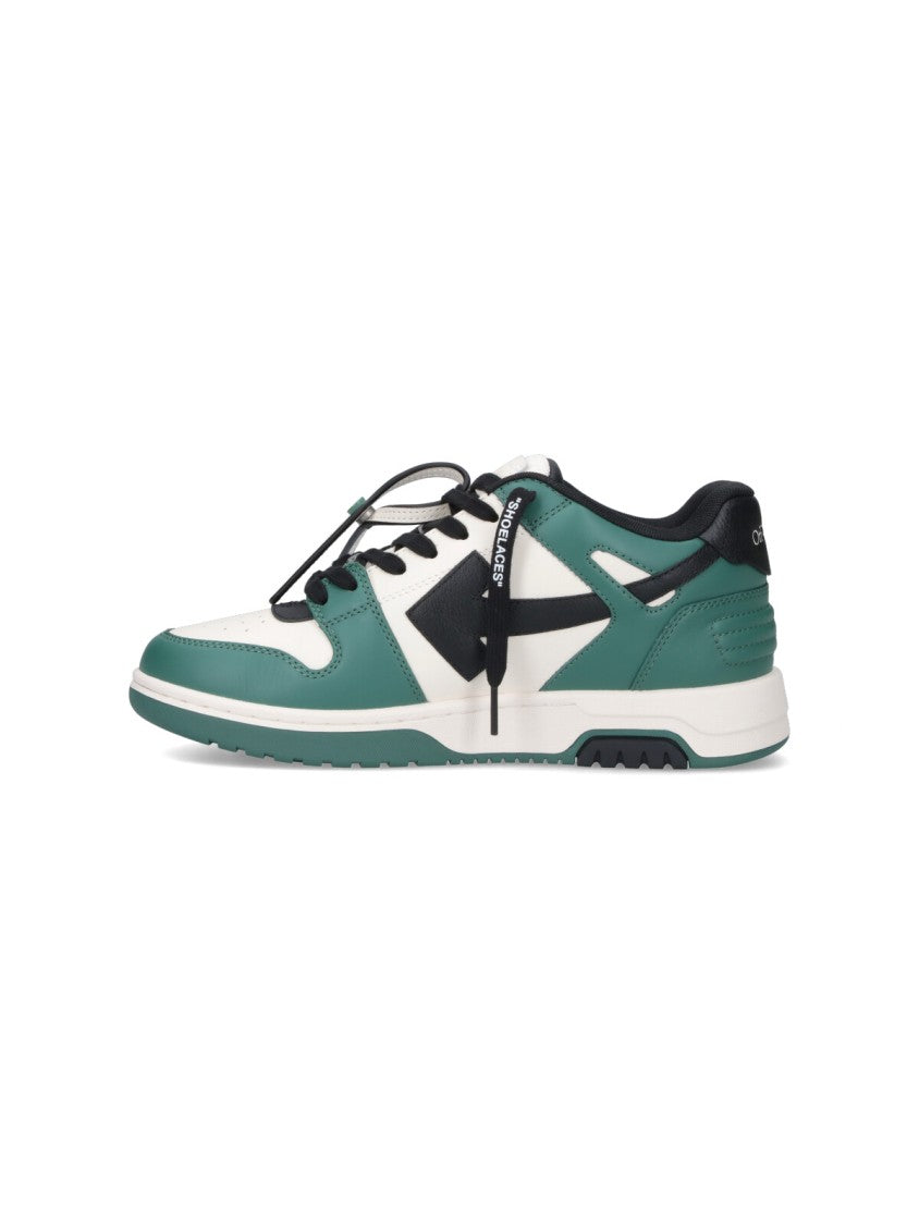 Off-White Low-Top Sneakers With Iconic Branding And Contrast Accents