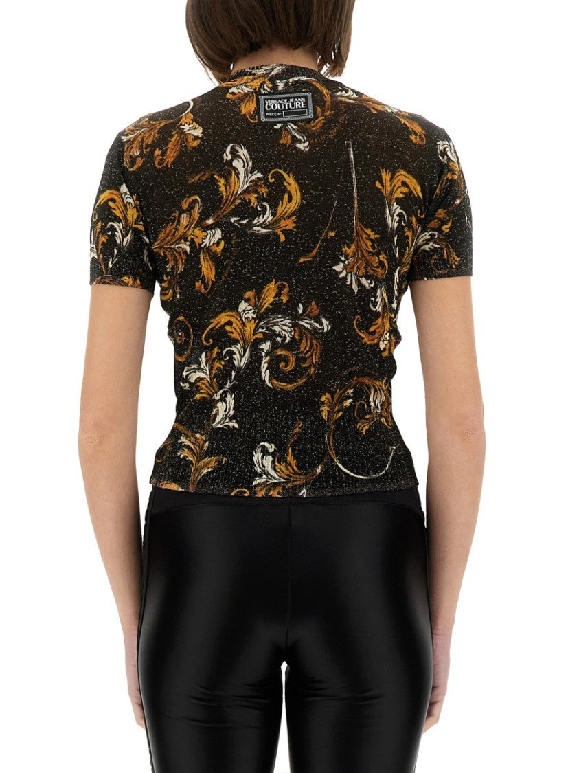 Versace Jeans Couture Outline Baroque Knitted T-Shirt