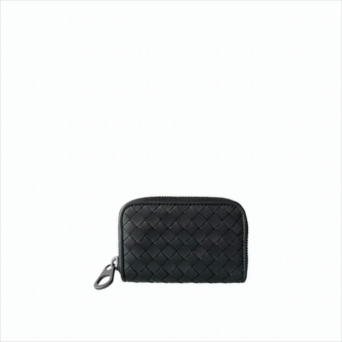 Bottega Veneta Compact Woven Leather Wallet