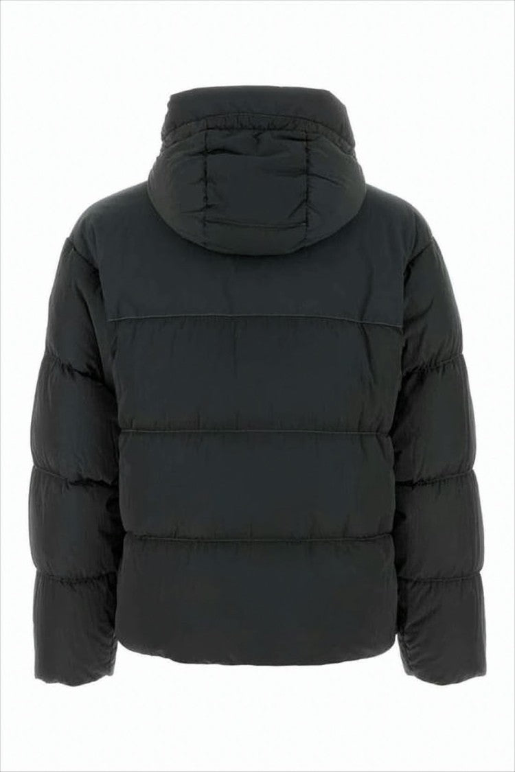 C.P. Company Cropped Black Padded Jacket With High Collar