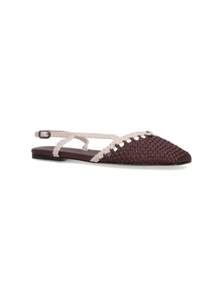 Hereu "Rondaia" Slingback Mules – Brown