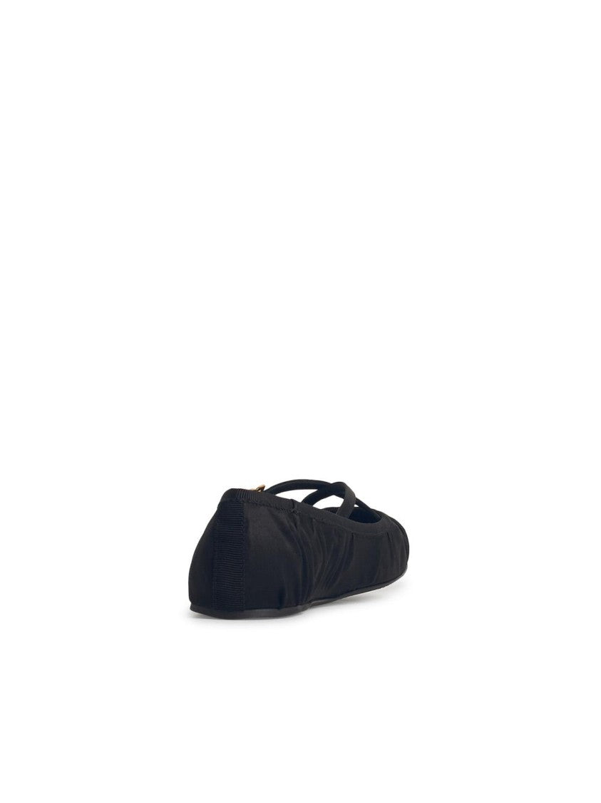 Dolce & Gabbana Black Satin Ballet Flats