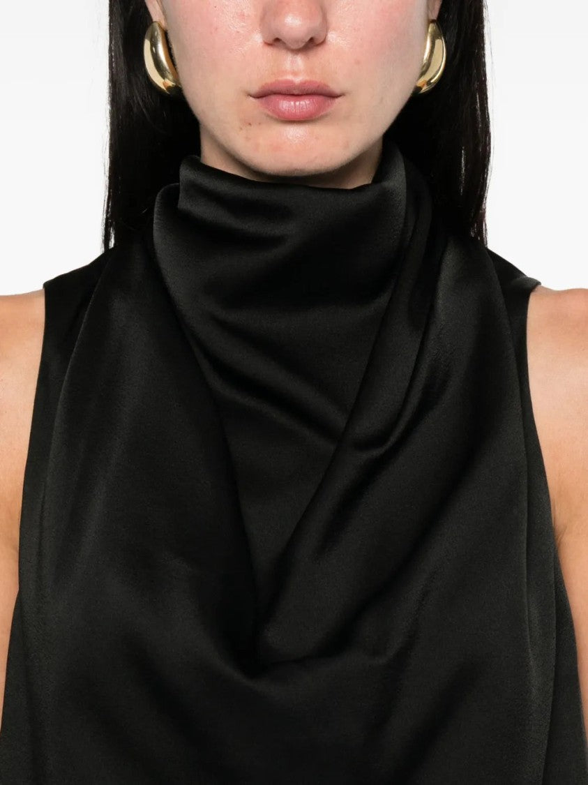 Róhe Cowl-Neck Sleeveless Blouse