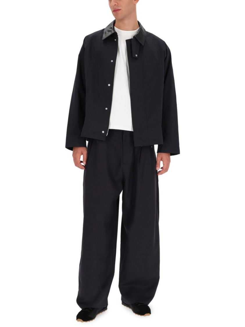 Studio Nicholson Boxy Cropped Black Sports Jacket