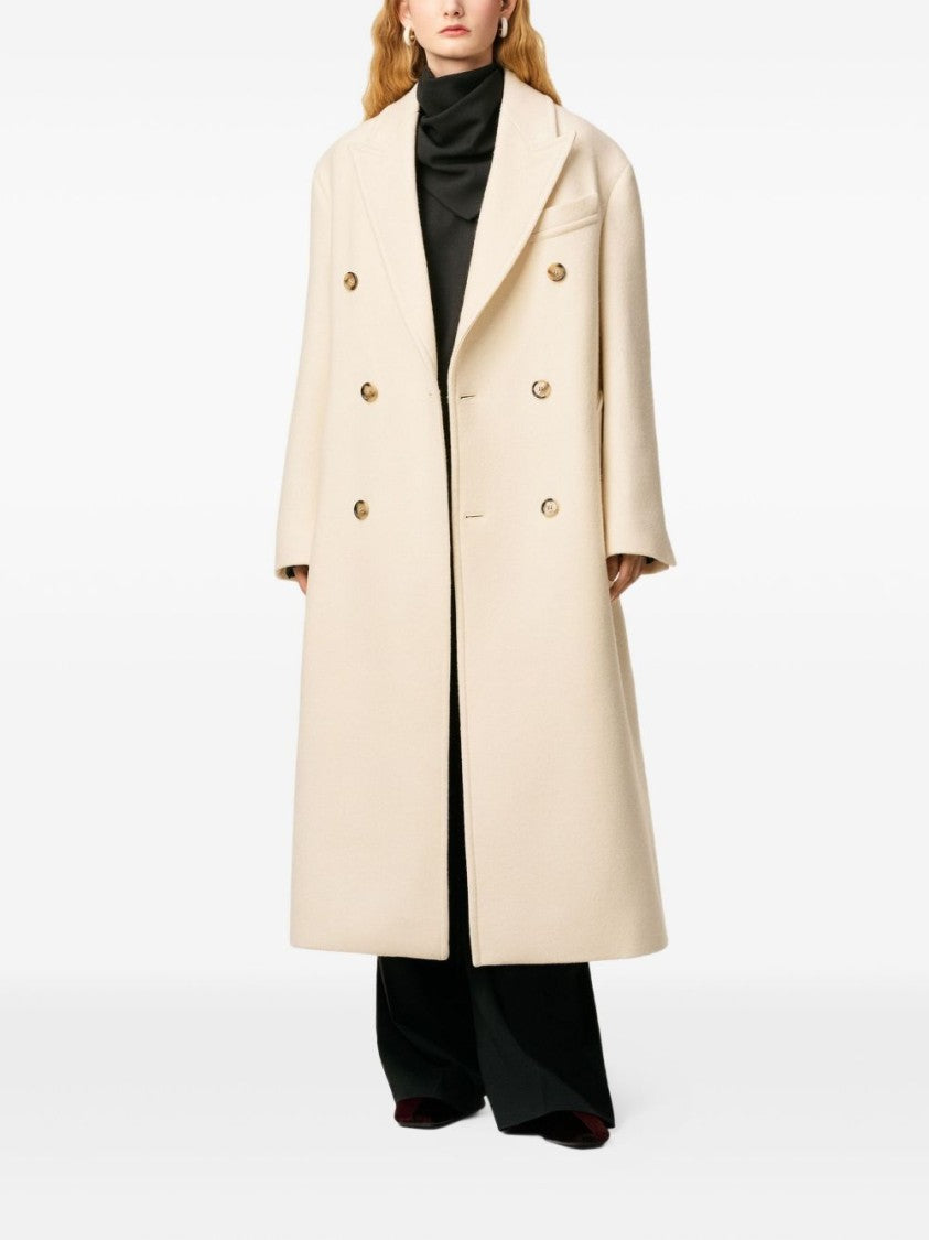 Ami Long Double-Breasted Coat
