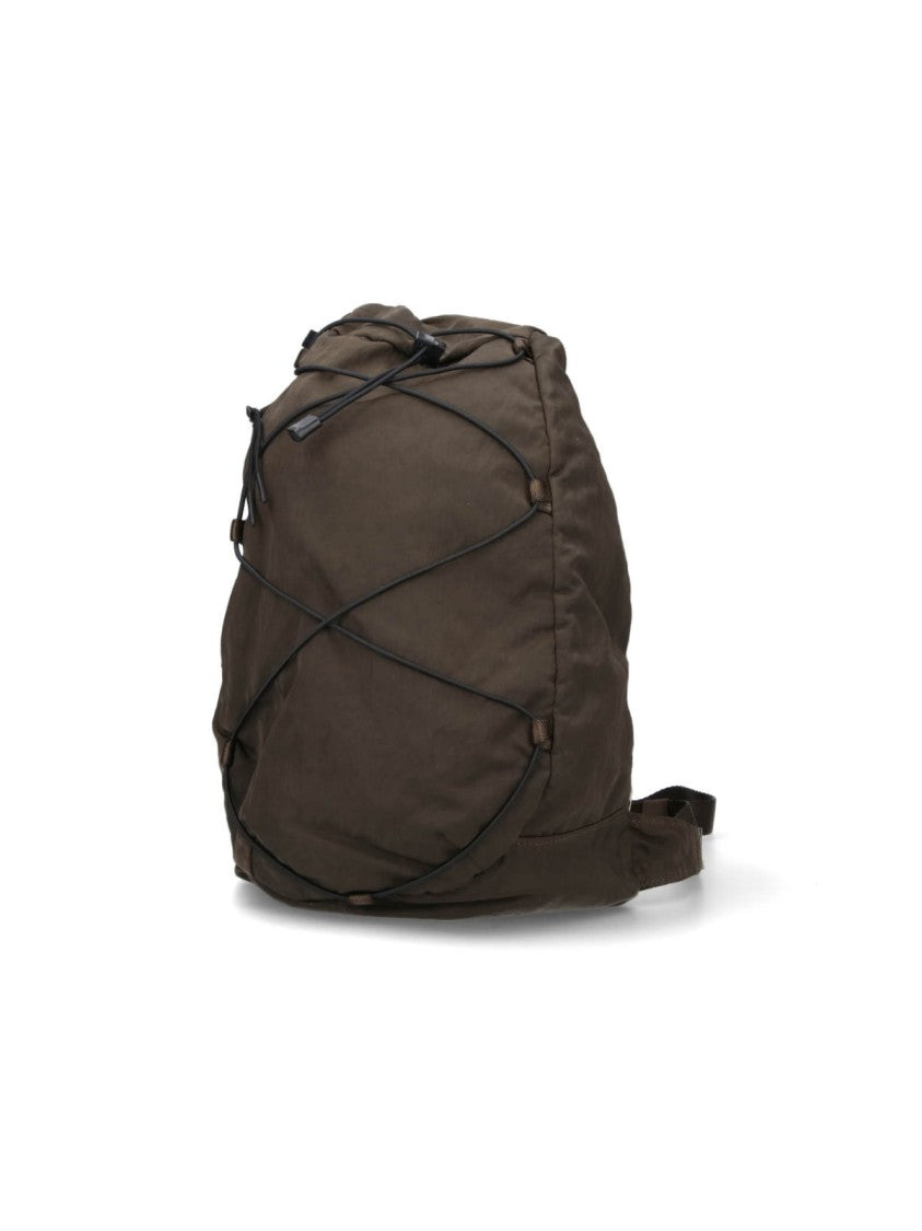C.P. Company Logo Sling Backpack – Green