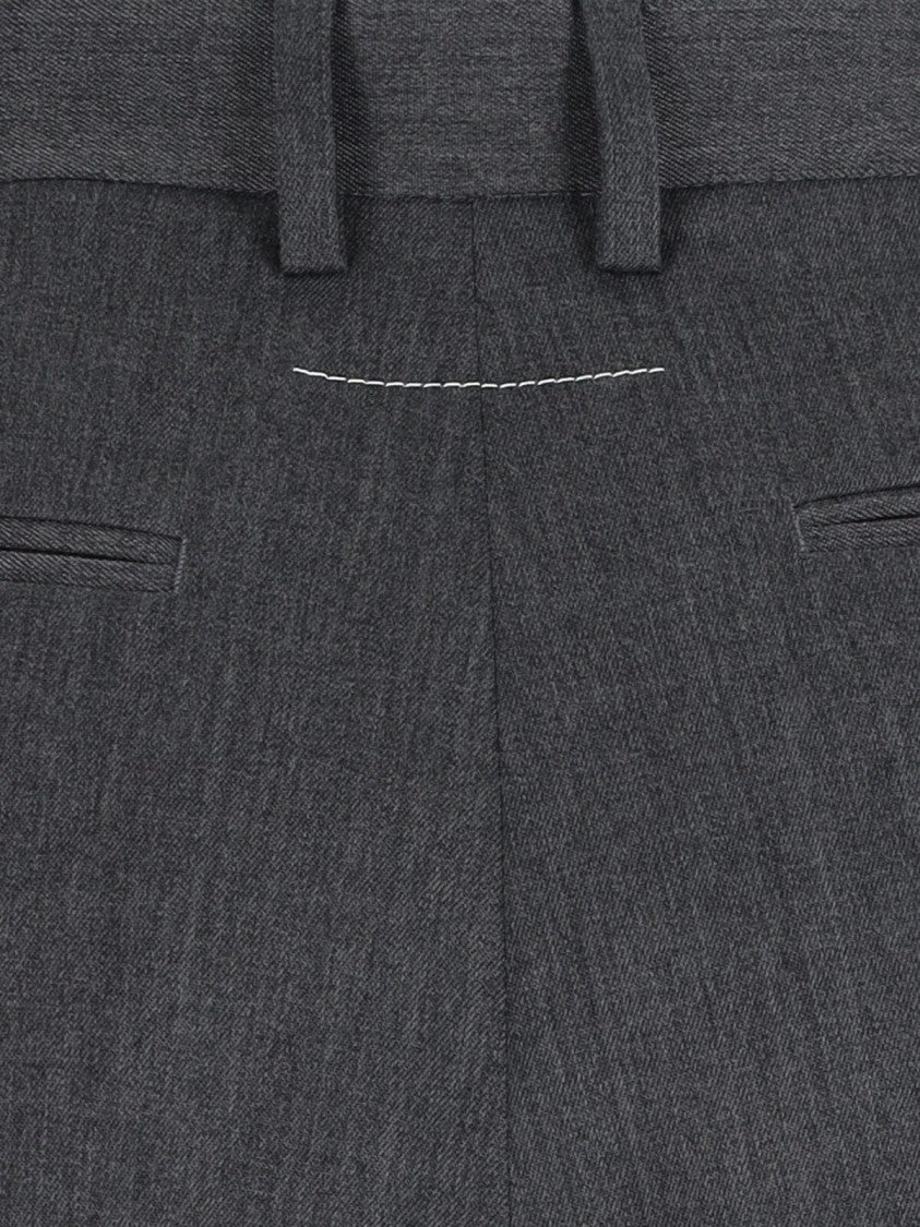 Mm6 By Maison Margiela High-Waisted Tailored Pants With Wide Leg