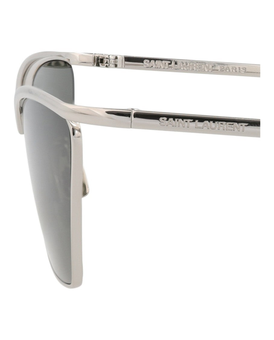 Saint Laurent Cat Eye-Frame Metal Sunglasses