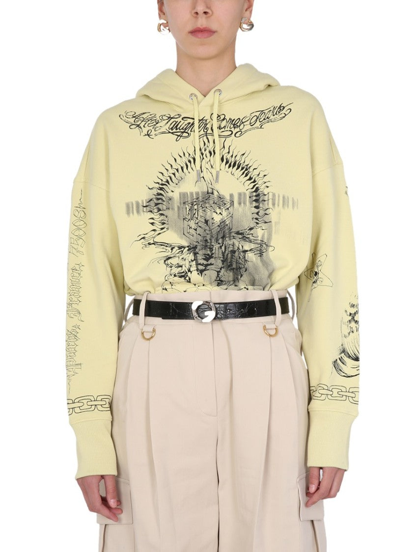 Givenchy Artistic Oversize Sweatshirt With Drawstring Hood