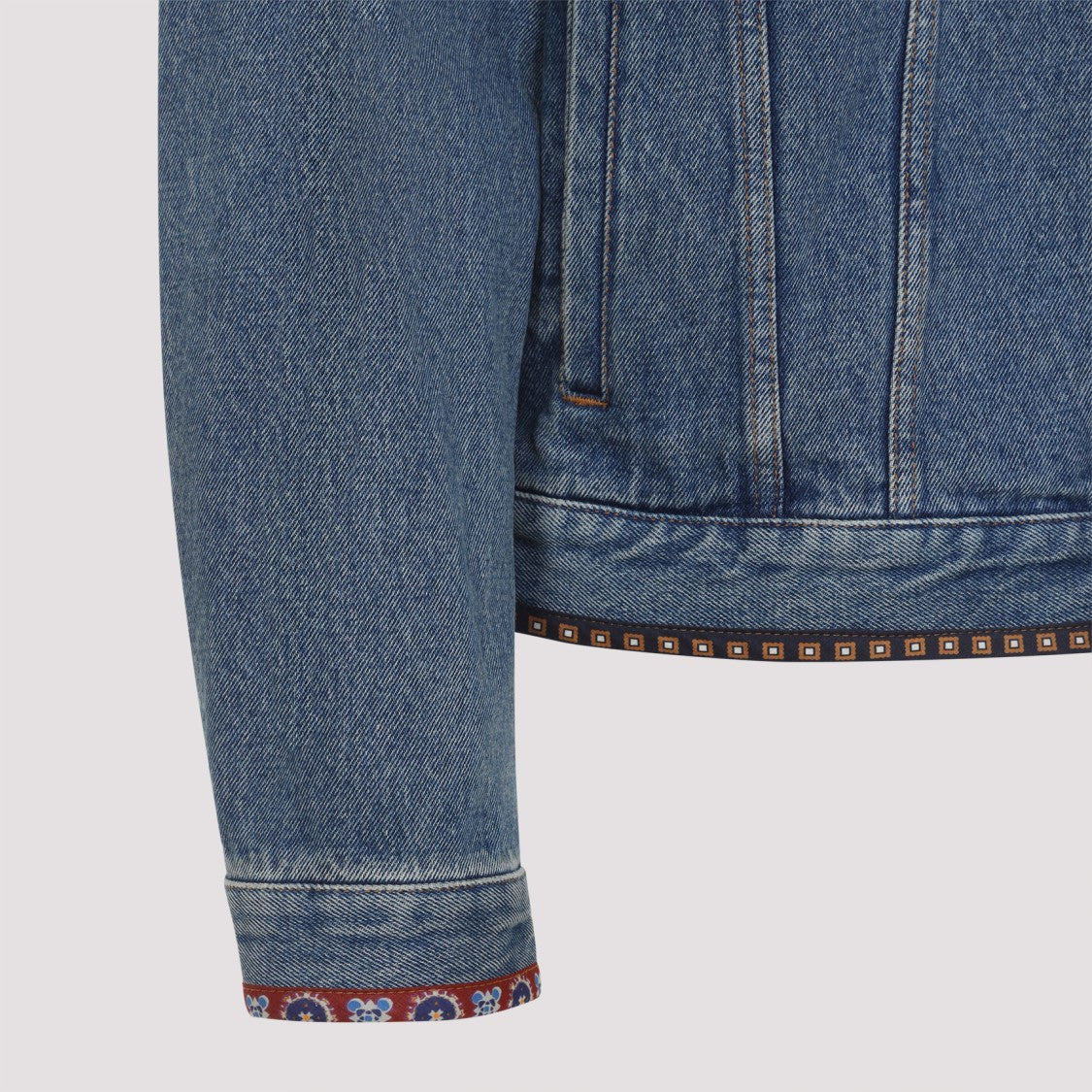 Valentino Cotton Denim Jacket With Intricate Embroidery