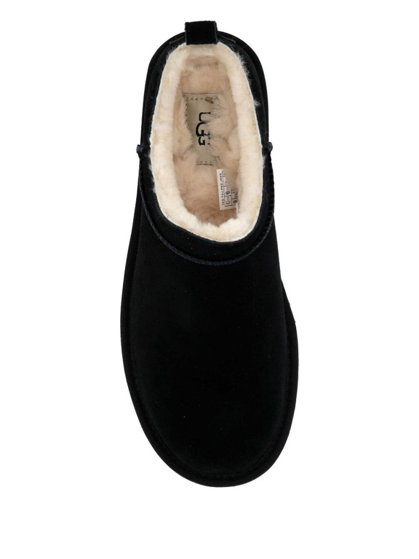 Ugg Suede Slip-On Boots With Shearling Lining