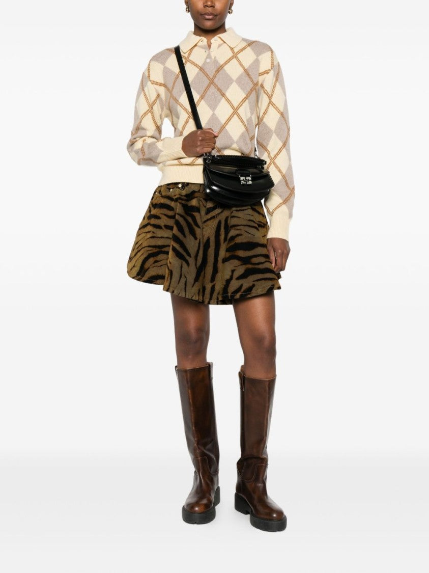 Ganni Short Flared Skirt