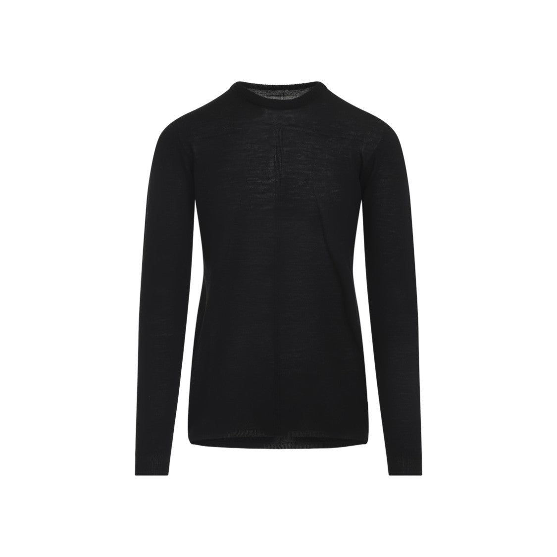 Rick Owens Black Virgin Wool Biker Level Sweater