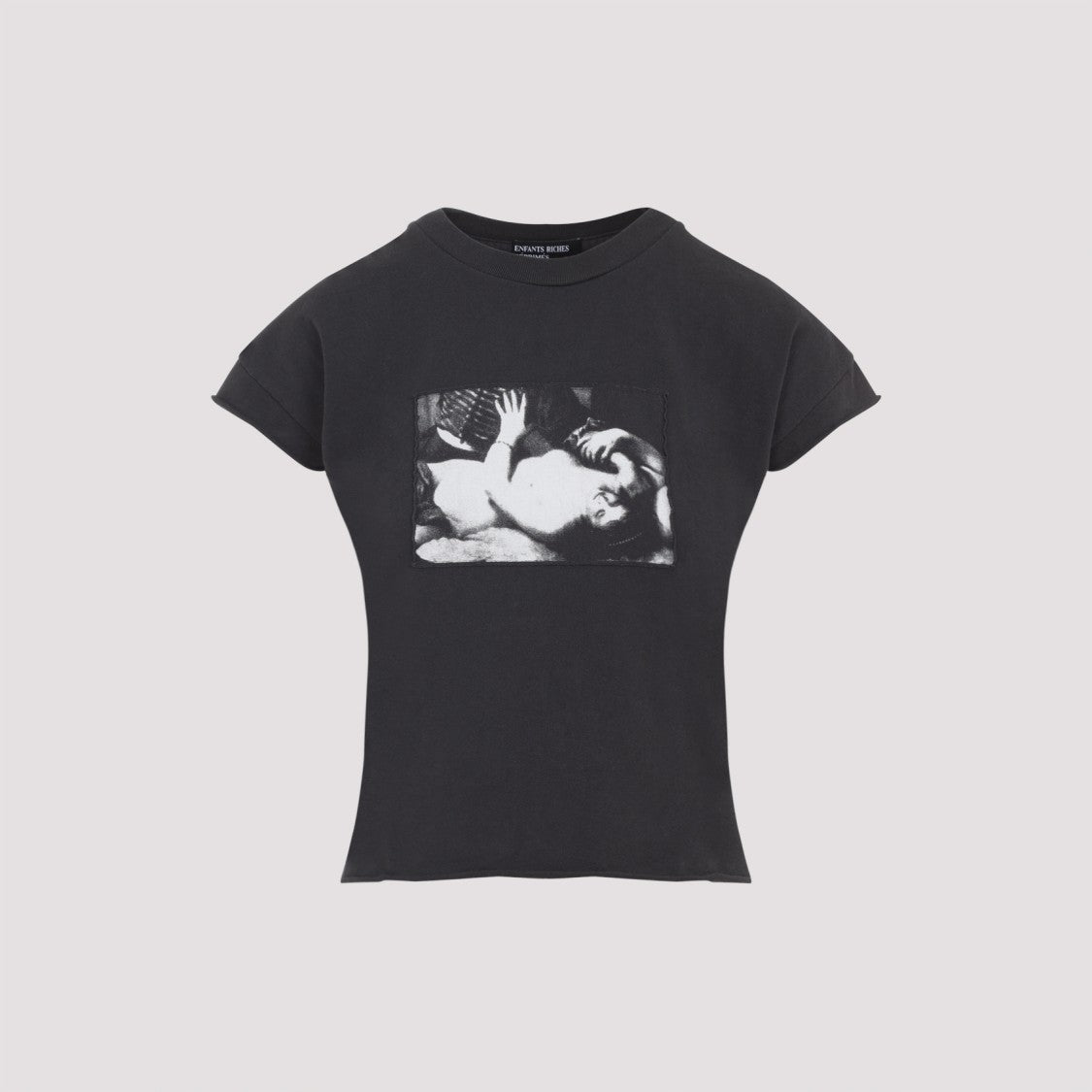 Enfants Riches Déprimés Faded Black Cotton Demon Assemblage Baby Tee
