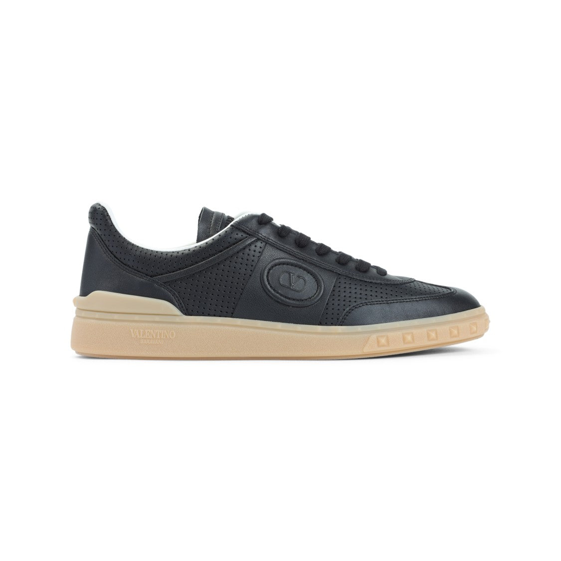 Valentino Garavani Black Calf Leather Upvillage Sneakers